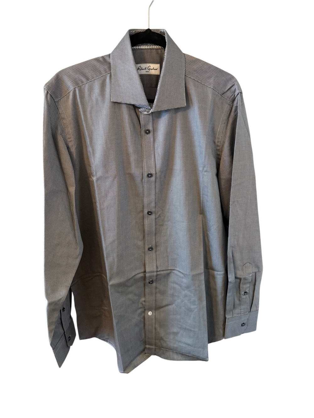 Robert Graham Men's Grey Micro-Pattern Dress Shirt (16/41)